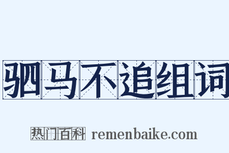 驷马不追组词是什么意思的图片